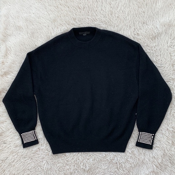 Alexander Wang crystal cuff black wool sweater sz S in great condition - Picture 2 of 5